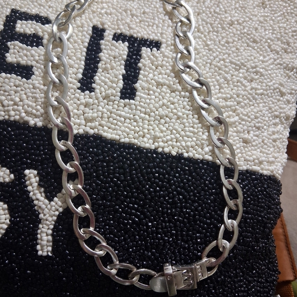 Polo Ralph Lauren Silver Chain Buckle Necklace - Picture 4 of 4